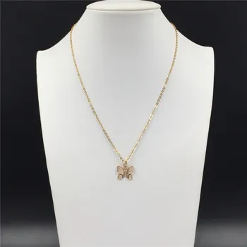 

New Arrivals Girly Gold Color Plating Butterfly Insect Pendant Necklace For Women Girl Delicate Lovely Jewelry Accessory