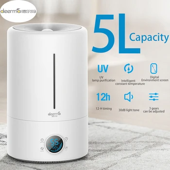 

Deerma Air Humidifier F628S 5L Capacity UV lamp purification Baby Bedroom Office 12H Timing Air Purifying Touch Version