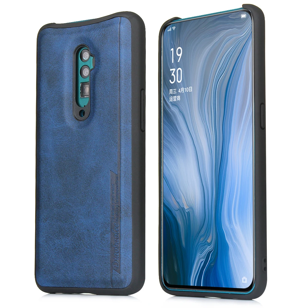 

For Oppo Reno 10x Zoom Case Retro Leather Anti-Scratch 360 Degree Protection Armor Cover For Oppo Reno 10x Zoom Case Shockproof