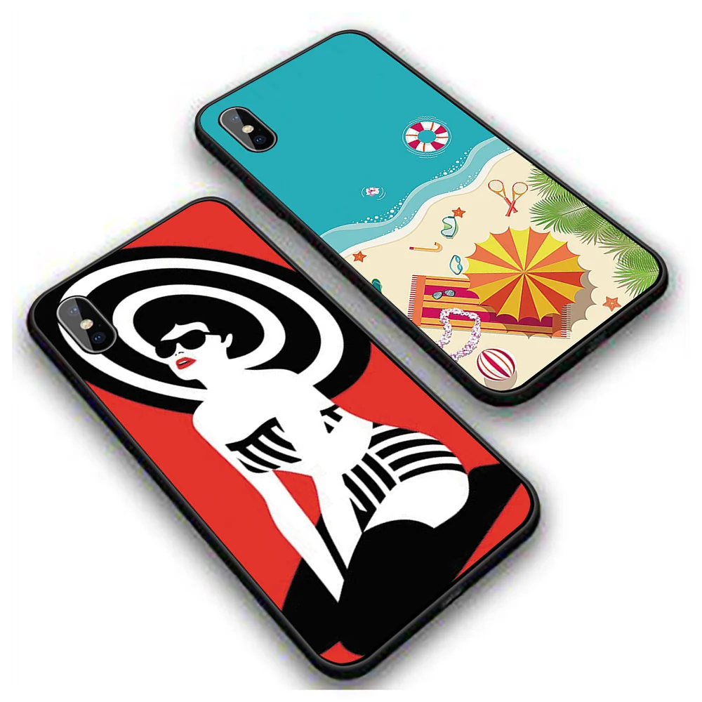 Endless Summer Meets тонкий силиконовый мягкий чехол для iphone XR X XSMAX 5 5S 6 6S 7 8 Plus 11 11ProMax Coque