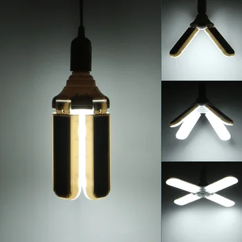 

Foldable Fan Blade LED Pendant Lights E27 LED Bulb Adjustable Ceiling Lamp Home Energy Saving Lights For Home Lighting