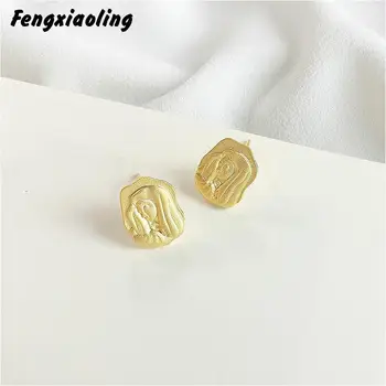 

Fengxiaoling 925 Sterling Silver Geometric Stud Earrings Silver For Women & Girls European Style Sterling-silver-jewelry