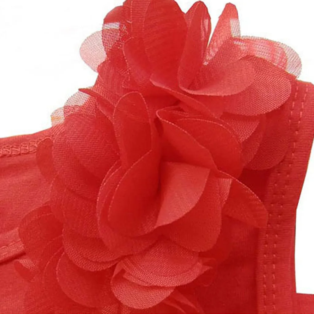 Summer New Baby Girls dress Girls Sleeveless Flower Princess Dress Dress Solid Color kids Baby casual dress 1-6Y