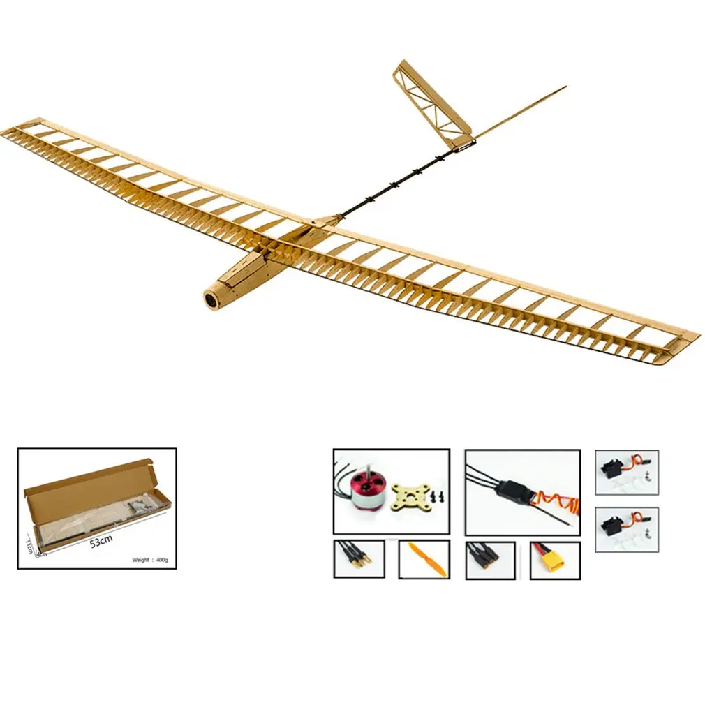 

EP UZI Wood Glider Plane With 7 Inch Folded propeller 1.4M Wingspan Biplane RC Airplane Aircraft Model Toys KIT/PNP