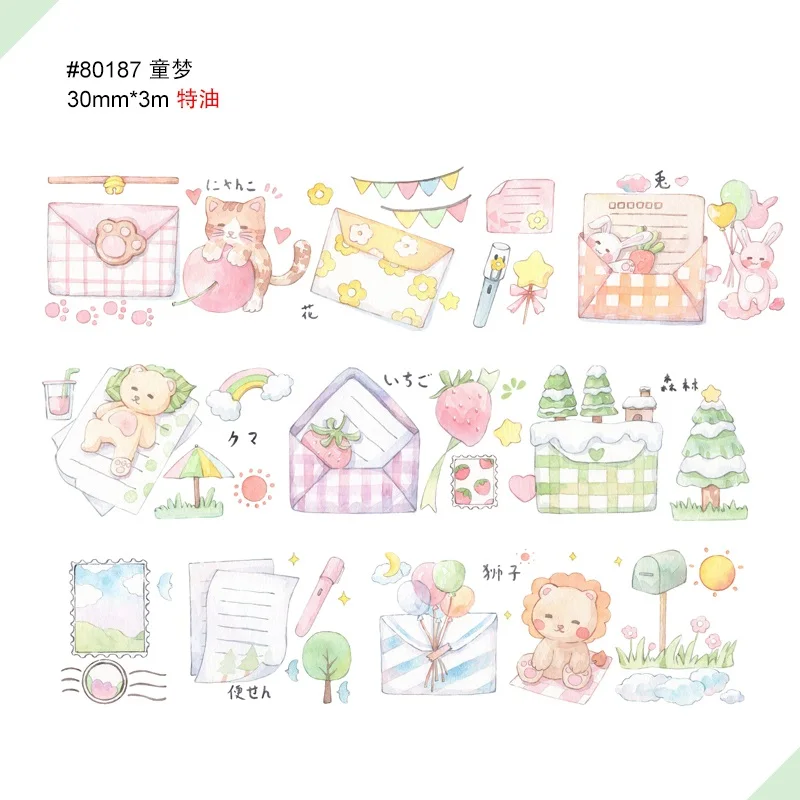 Daily life washi tape date washi tape for scrapbooking diary DIY tape decoration tape