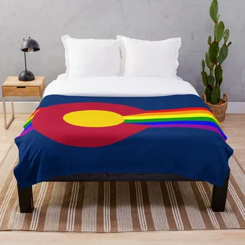 

Colorado Pride Blanket Wool Flannel Plush Blanket Bedspread For office Sherpa Blanket Couch Quilt Cover Travel