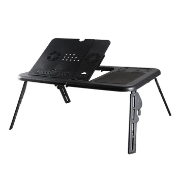 

Portable Foldable Adjustable Folding Table for Laptop Desk Computer Mesa Para Notebook Stand Tray for Sofa Bed Black