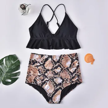 

Roseheart Summer Black Sexy Bikini Set Women Swimsuit Bikini Cross Straps Swimwear Push Up Bathing Suit Female Beach Style