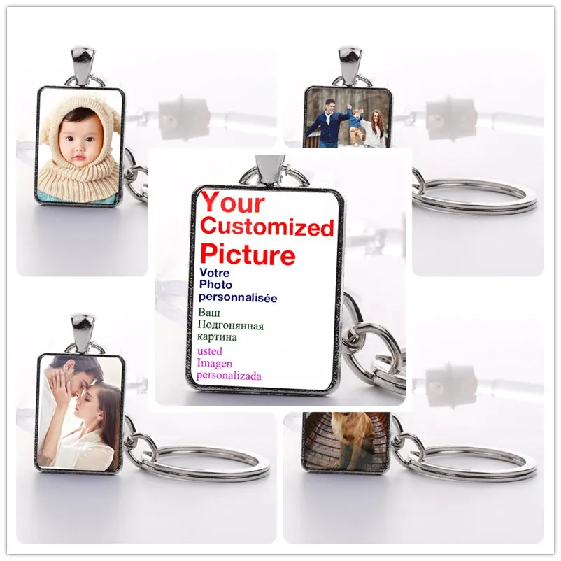 Custom Keychain Photo Key Chains Non-faded Customized Key Ring Photo of Your Baby Child Mom Dad Family Loved One Gift