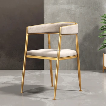 

Modern Luxury Leisure Dining Chairs Golden Computer Chair Nordic Restaurant Cafe Chair Office Armchair Living Room Furniture