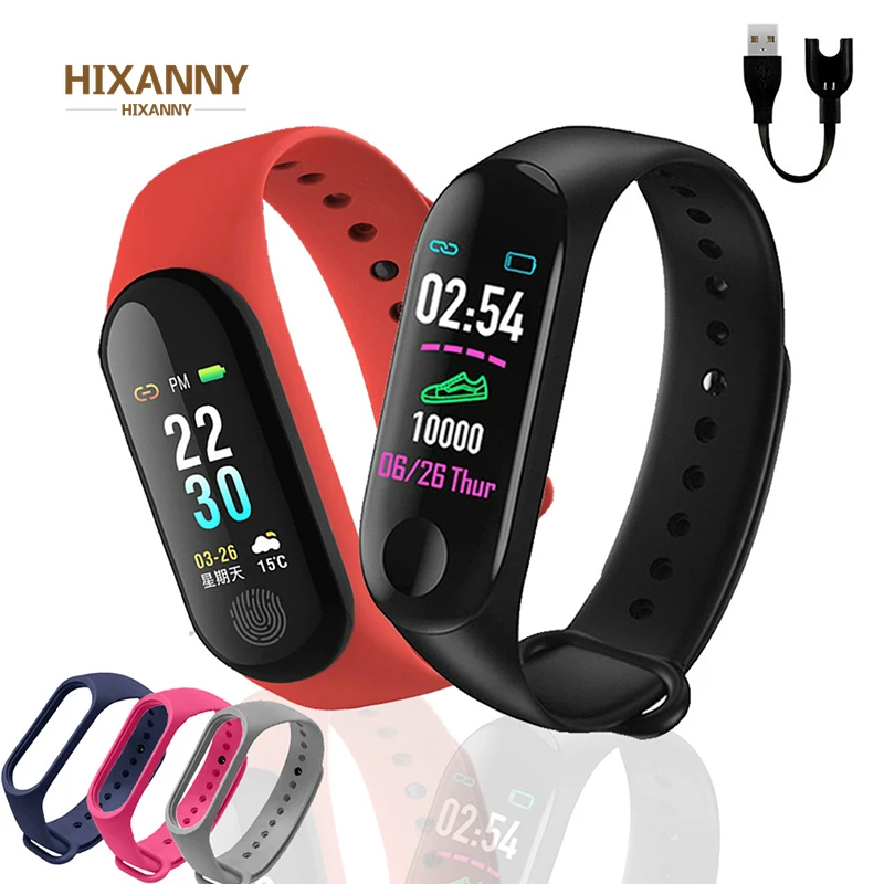

Men Smart Watch M3 Plus Bracelet Wristband Heart Rate Monitor Blood Pressure Fitness Tracker Life Waterproof Smart Watch PK M2 4