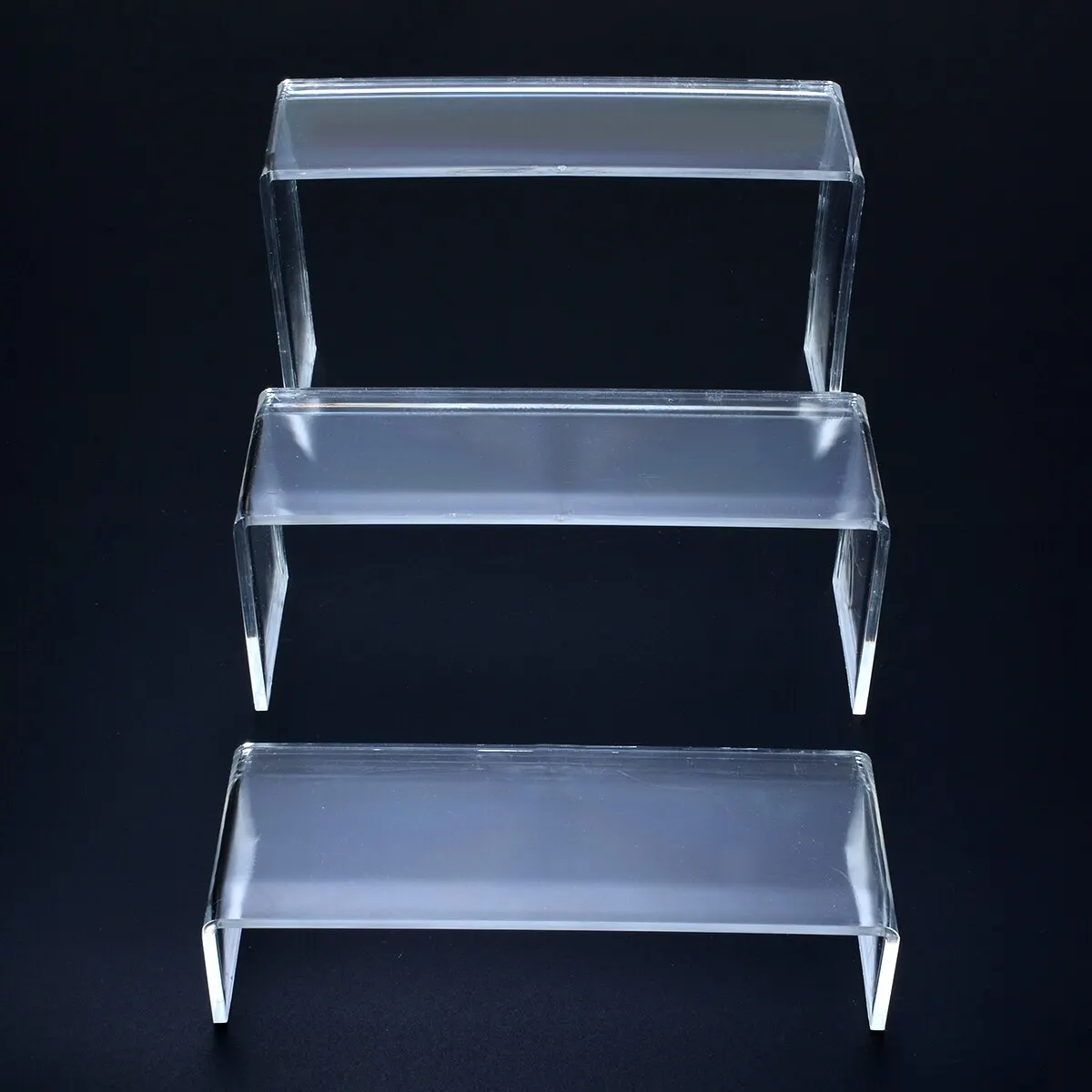 3Pcs Transparent Acrylic Display Stand Shoes Storage Rack Shoe Display Racks Cosmetics Display Holder Home Supplies