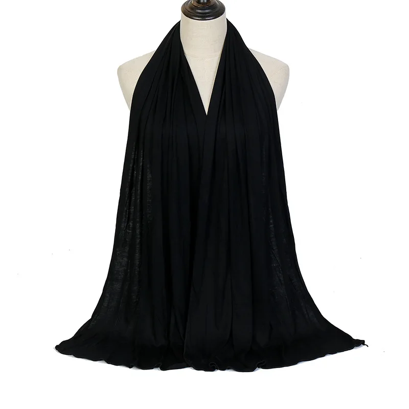 Casual Premium Cotton Jersey Hijabs Muslim Headwrap Africa Women Turban Tie Long Shawl Wrap