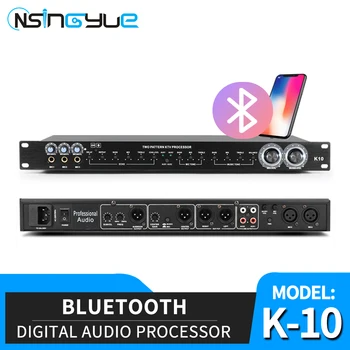 

K-10 5 In 4 Out Professional Stage Digital Audio Processor Karaoke Sound Mixer with Built-in Bluetooth Pre-level Effect