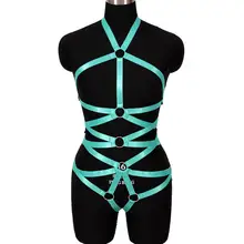 Полный Жгут белье ремень пояс на талии Связывание бедра подвязки чулки Готический размера плюс эластичный панк Жгут Бюстгальтер ночных клубов танец