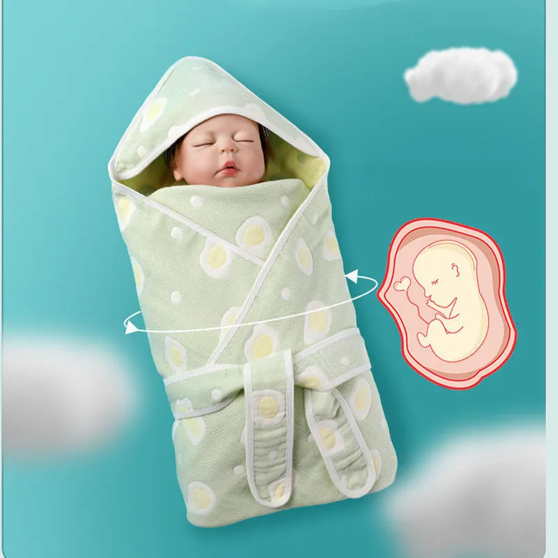 Multifunctional Quilt For Newborns Soft Cotton Gauze Jacquard Swaddling