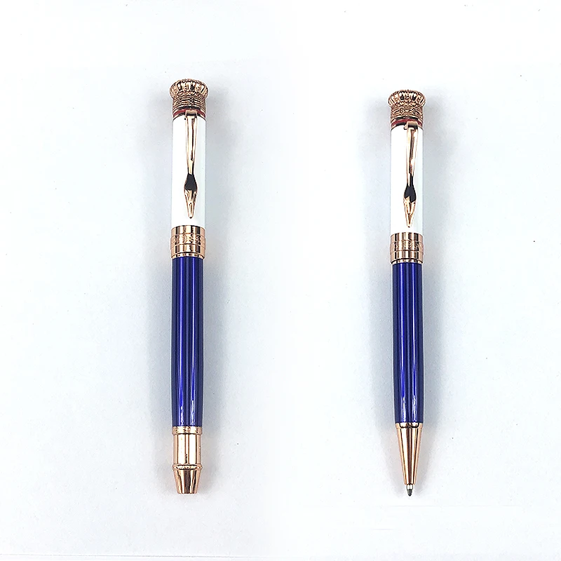 

High quality metal ballpoint pen box with 2 signature pens office accessories Art patron series Ludwig II Limited roller pen