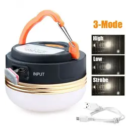 Mini lanterne LED Portable Rechargeable par USB, 3W, éclairage d'extérieur, luminaire suspendu, idéal pour le Camping, les tentes, la randonnée ou la nuit, livraison directe 