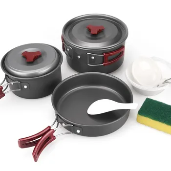 

2-3 Camping Tableware Picnic Set Travel Tableware Outdoor Kitchen Cooking Set Camping Cookware Hiking Utenils Cutlery