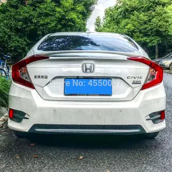 

2015 2016 2017 new design for civic ABS Material spoiler for honda civic by primer or balck color high quality spoiler
