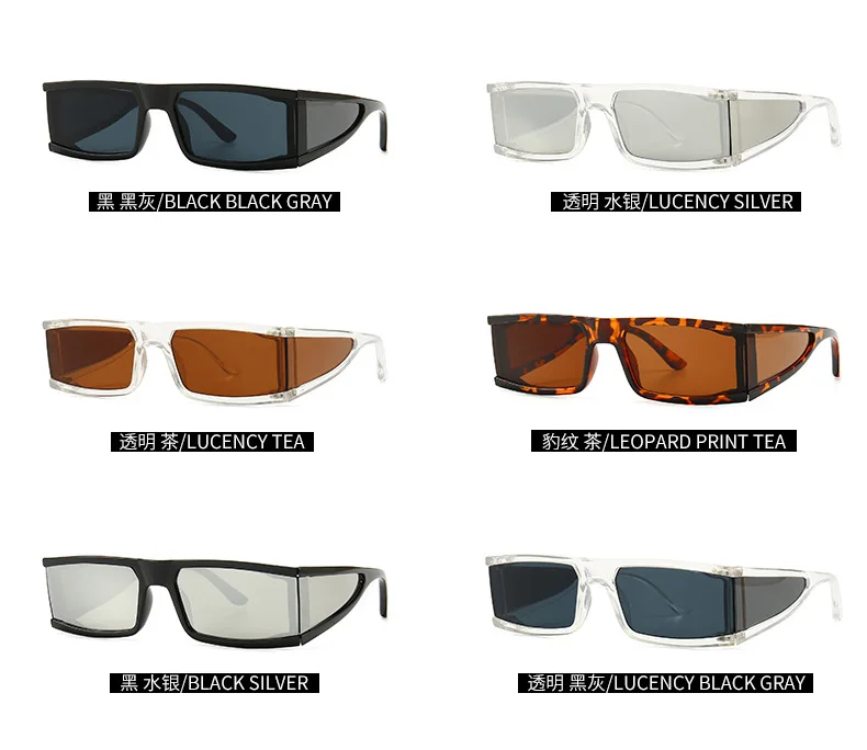 Side Mirror Brand Design Luxury Small Frame Sunglasses Kim Women Fashion Square Sun Glasses Shades UV400 Vintage Zonnebril big sunglasses