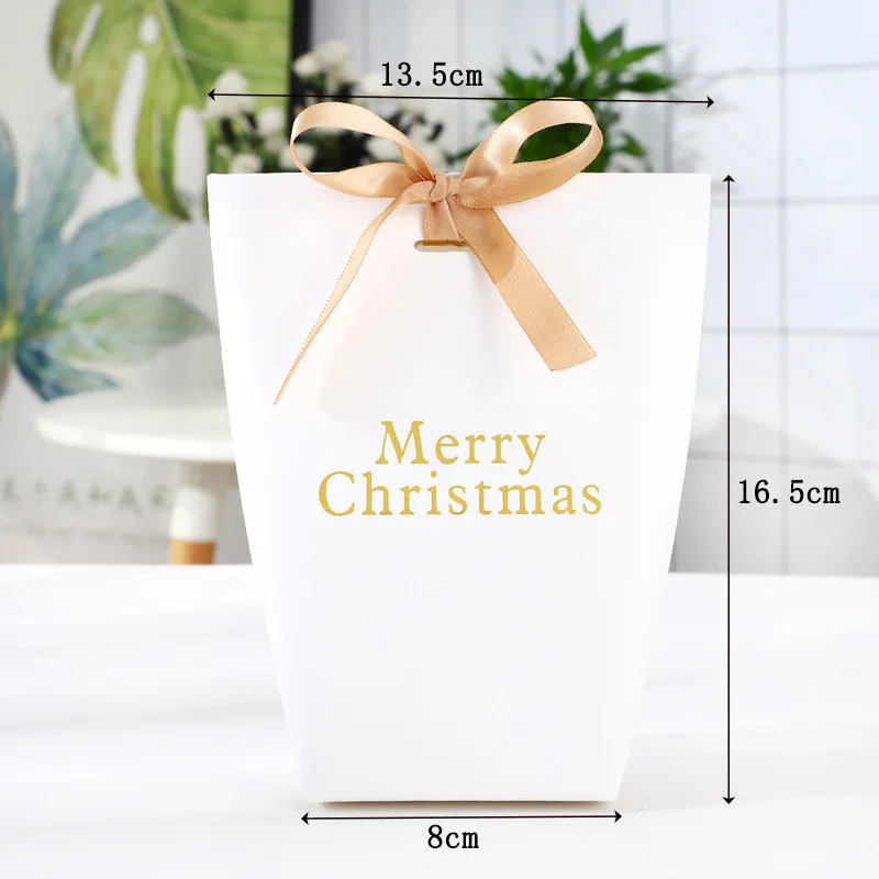 5 шт., Рождественская упаковка Merci Candy Dragee, Подарочная коробка на год, оберточная бумага для шоколадного печенья, вечерние бумажные пакеты