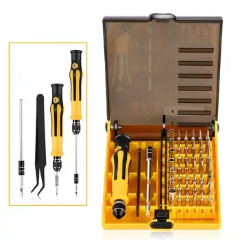 

Screwdriver Toolkit Compact Disassembly Repair Bits with Handle Tweezer Extension Bar Suction Cup for Laptop Computer Phone iPho