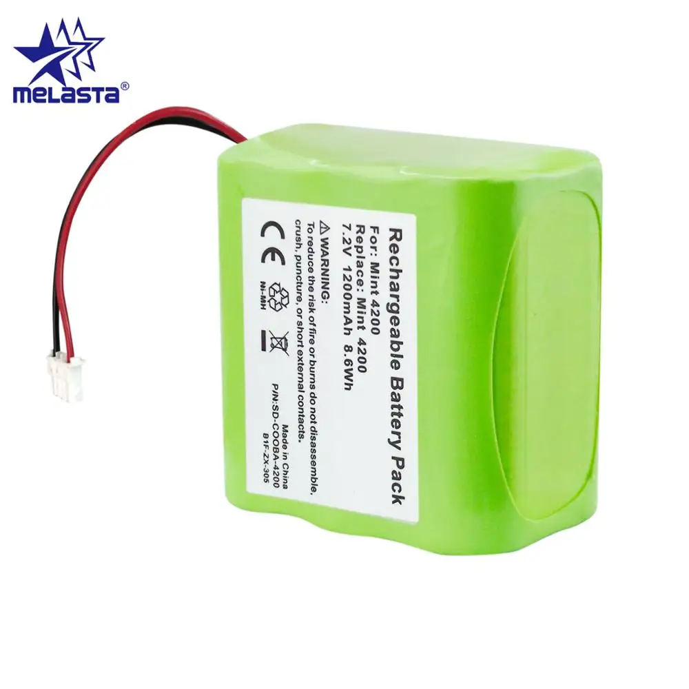 Melasta 7,2 V 1200mAh NiMH сменная батарея для iRobot Roomba Mint 4200 4205 Braava 320 321 очиститель пола 4408927 EVO M678