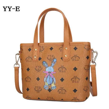 

New Style Fashion Small Hand Printed Rivet Classic Presbyopia Shopping Bag Basket Shoulder Inclined Back WOMEN'S Bag