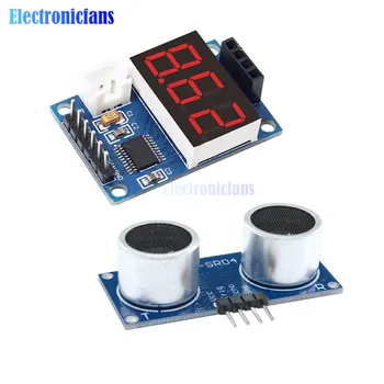 

HC-SR04P Ultrasonic Sensor HC-SR04 Measuring Distance Sensor LED Digital Display Module for Arduino Detector Ranging