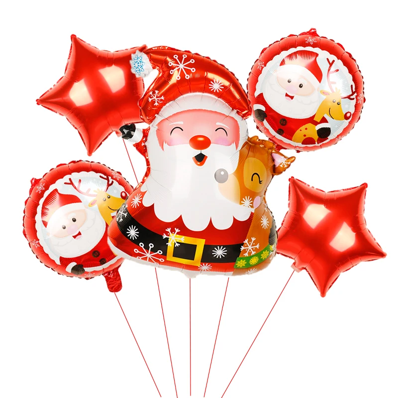 1set Merry Christmas letter foil Balloons Santa Clause Snowman New Year latex Ballons Home Xmas Party Decorations toys supplies | Дом и сад