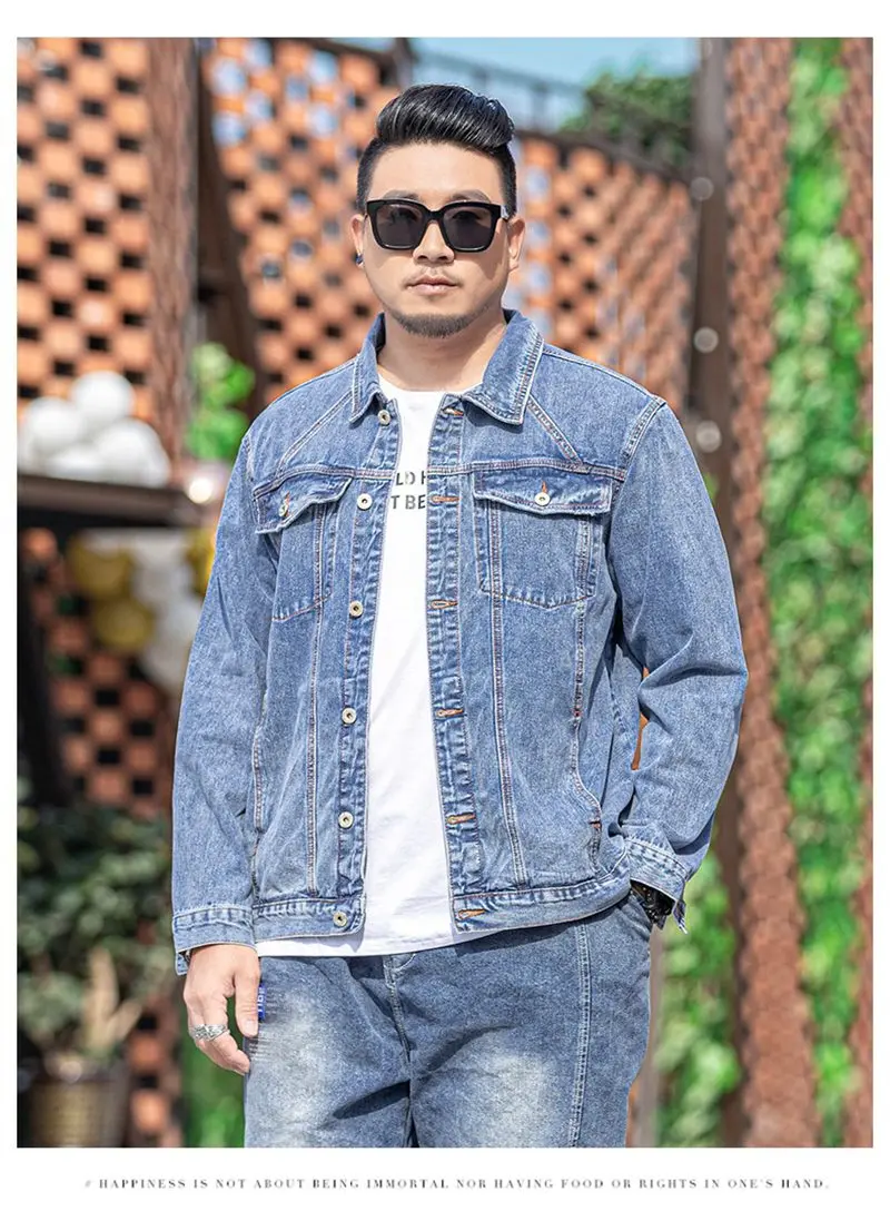 2022 New Men Denim Coat Tops Long Sleeve Casual Single Breasted Jacket Plus  Size 4xl-10xl Brand Classic Jean Outwear Male Jacket - Jackets - AliExpress