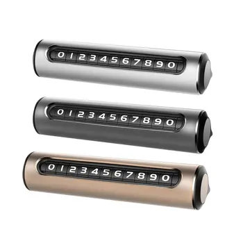 

Small Size Aluminum Alloy Car Styling Parking Notification Phone Number Card Telephone Number Plate Car Styling Accessories