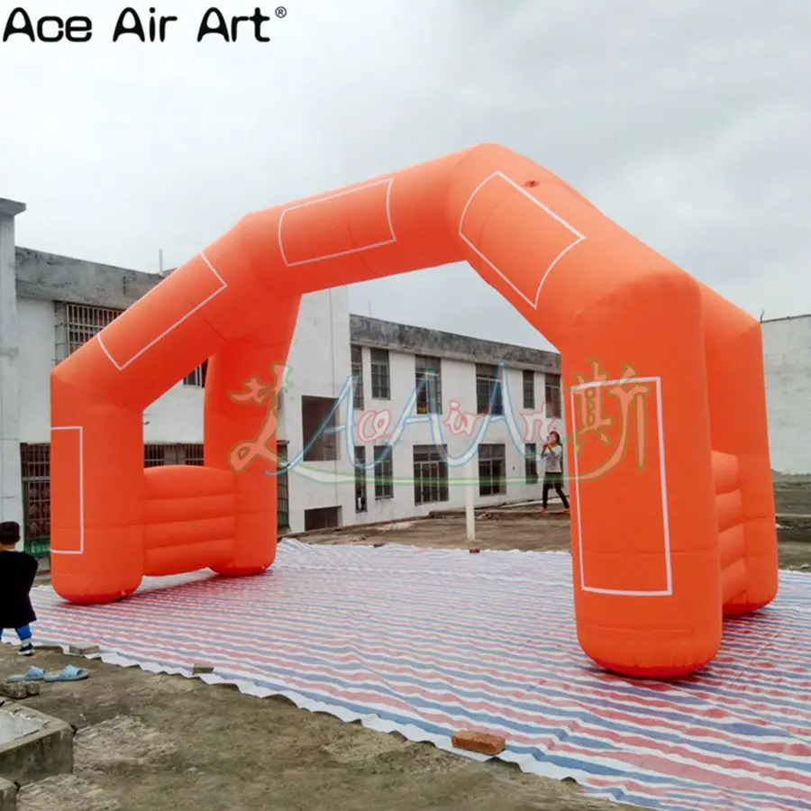 Inflatable Arch Gate Start Finish Line Archway with Sticker Box for Advertising, 4 Legs