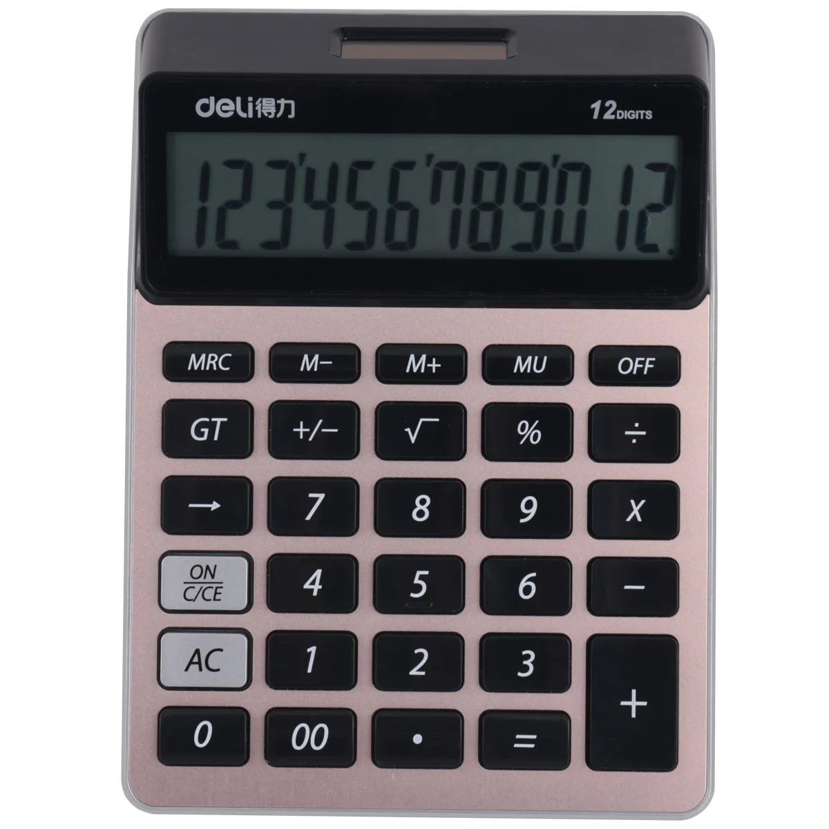 

Fashion Model Squat Dynamic Desktop Calculator Dual Power 12 Digits Large Screen Desktop Computer Gold Calculadora Office Tools