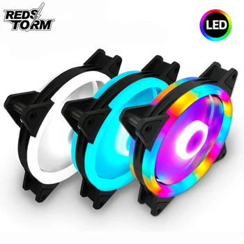 

REDSTORM 120mm Computer Cooling Fan RGB PC Radiator Case Adjustable Fan LED Heatsink Colorful Cooler Fans For Computer PC