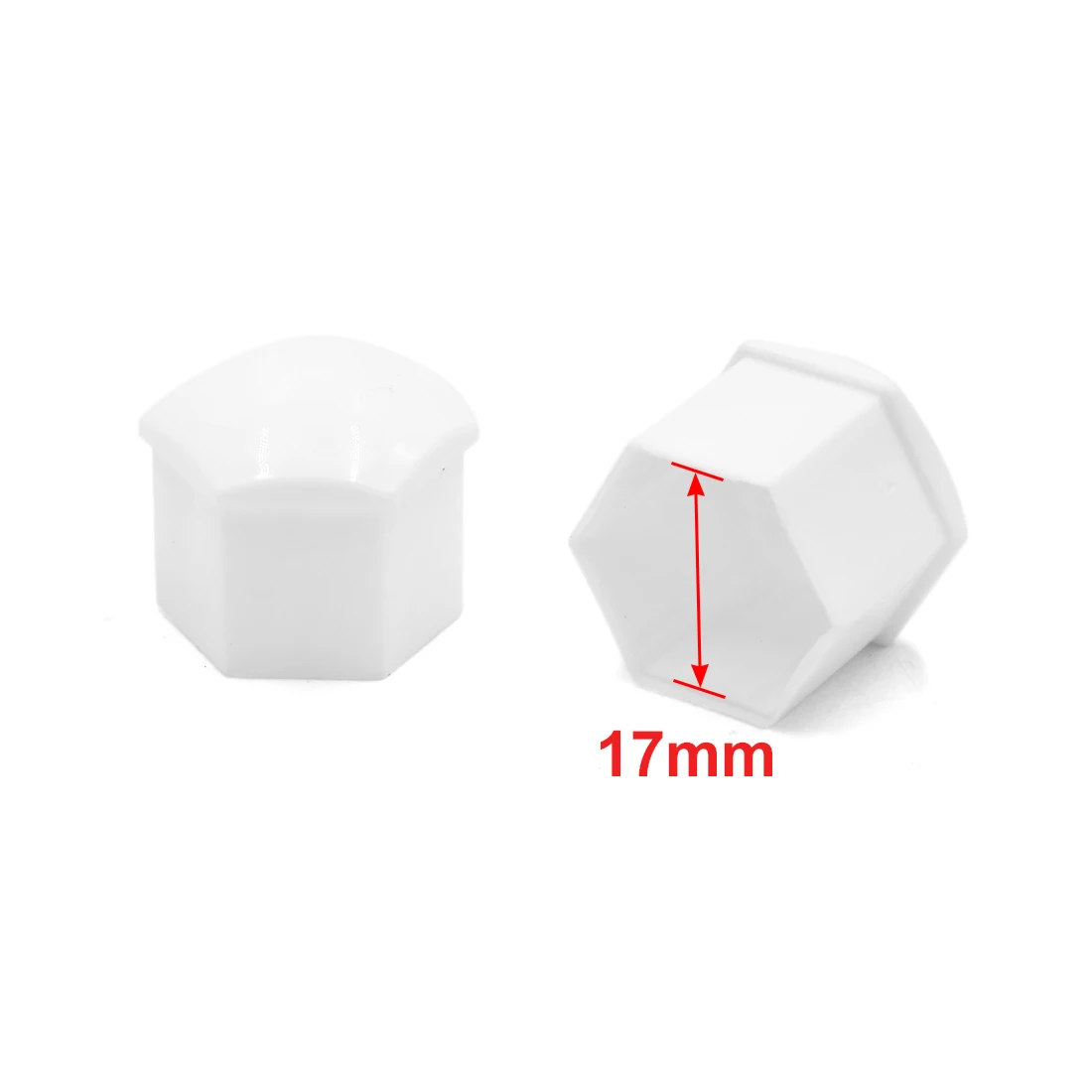 20pcs 17mm White Plastic Wheel Lug Nut Bolt Cover Caps With Removal Tool For Car uxcell