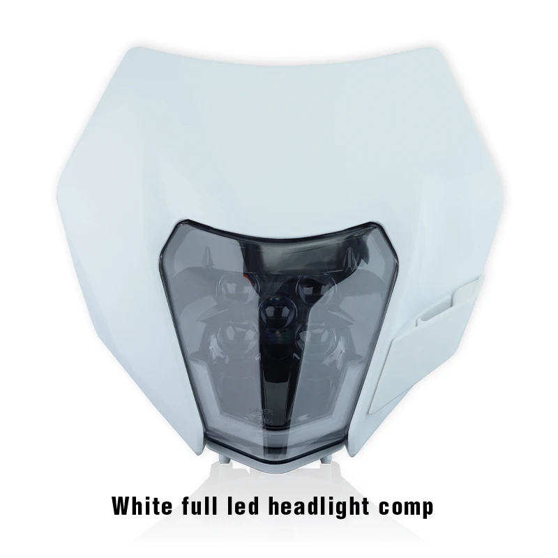 High-Performance Motorcycle LED Headlight with Supermoto Fairing for Off-Road Bikes
