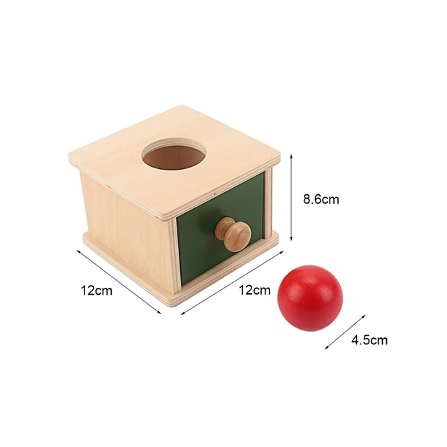 Baby Wood Montessori Materials Knocking Ball Box Toys for Children Imbucare Box Montessori Materials Teaching Aids Infants Gift Ball Box