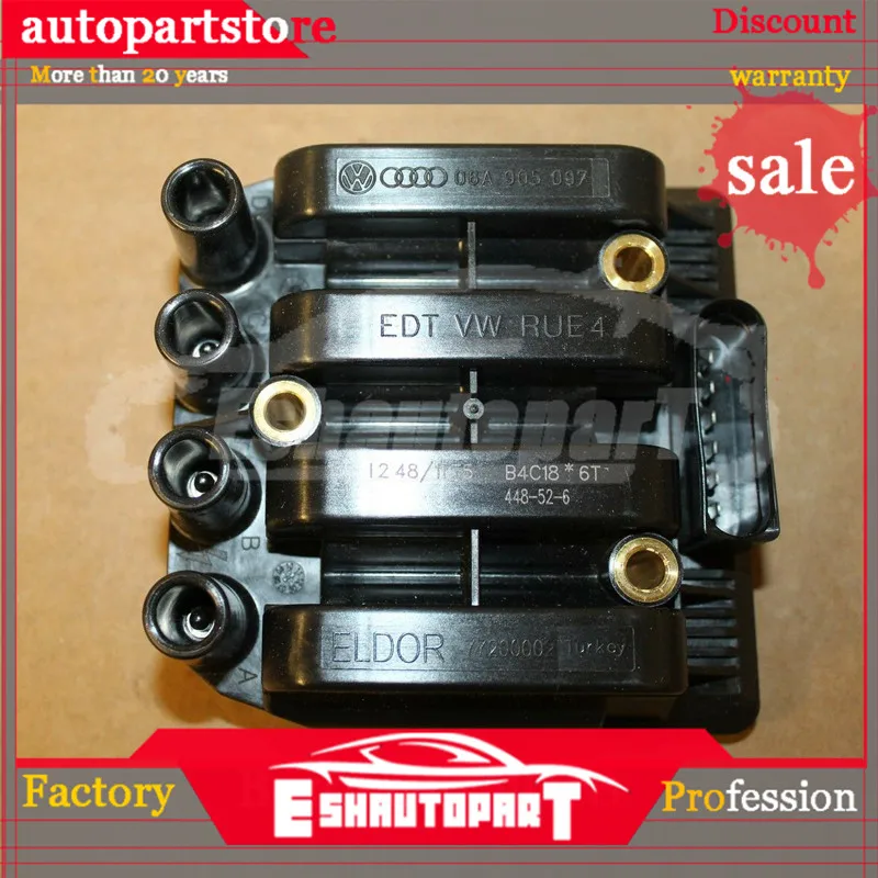 Оригинальная катушка зажигания 2.0L L4 UF484 L4 06A905097