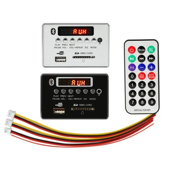 

5V 12V Hands-free MP3 Decoder Board Bluetooth Module Car USB Player USB FM Aux Radio for Car Integrated Remote Control