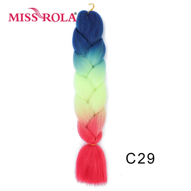 New Colors Synthetic Glowing Hair Twist Braids Ombre Color For white Women Braiding Hair Extensions Jumbo Braids KaneKalon Hair C29