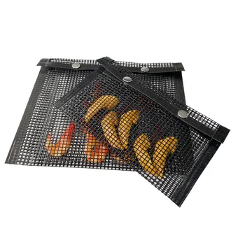 

3pcs BBQ Non-Stick Mesh Grilling Bags Reusable Barbecue Bag Heat Resistant Cooking Tools for Picnic Outdoor