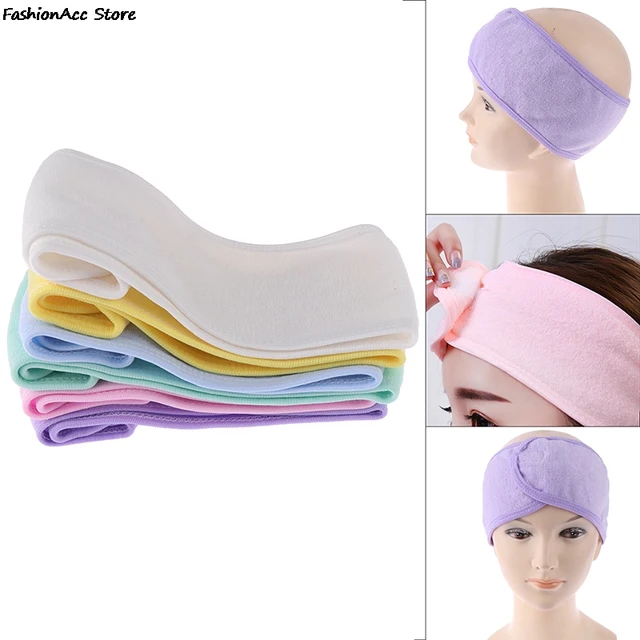 Spa Bath Shower Wash Face Elastic Hair Bands Fashion Head Turban Ladies  Cosmetic Fabric Towel Headbands