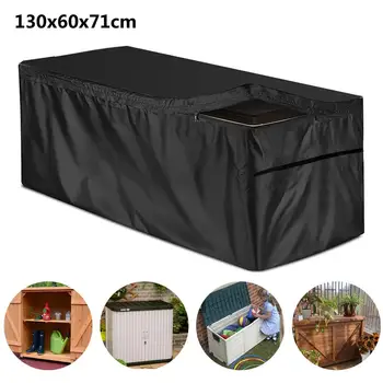 

Garden Deck Box Cover Outdoor Waterproof Furniture Protection Storage Drawstring Wind Resistant Dust Patio Box Cover