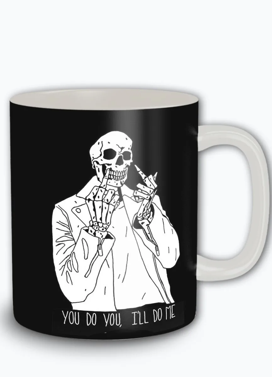 Кружка белая микс череп skull готика скелет - 4085 | Дом и сад