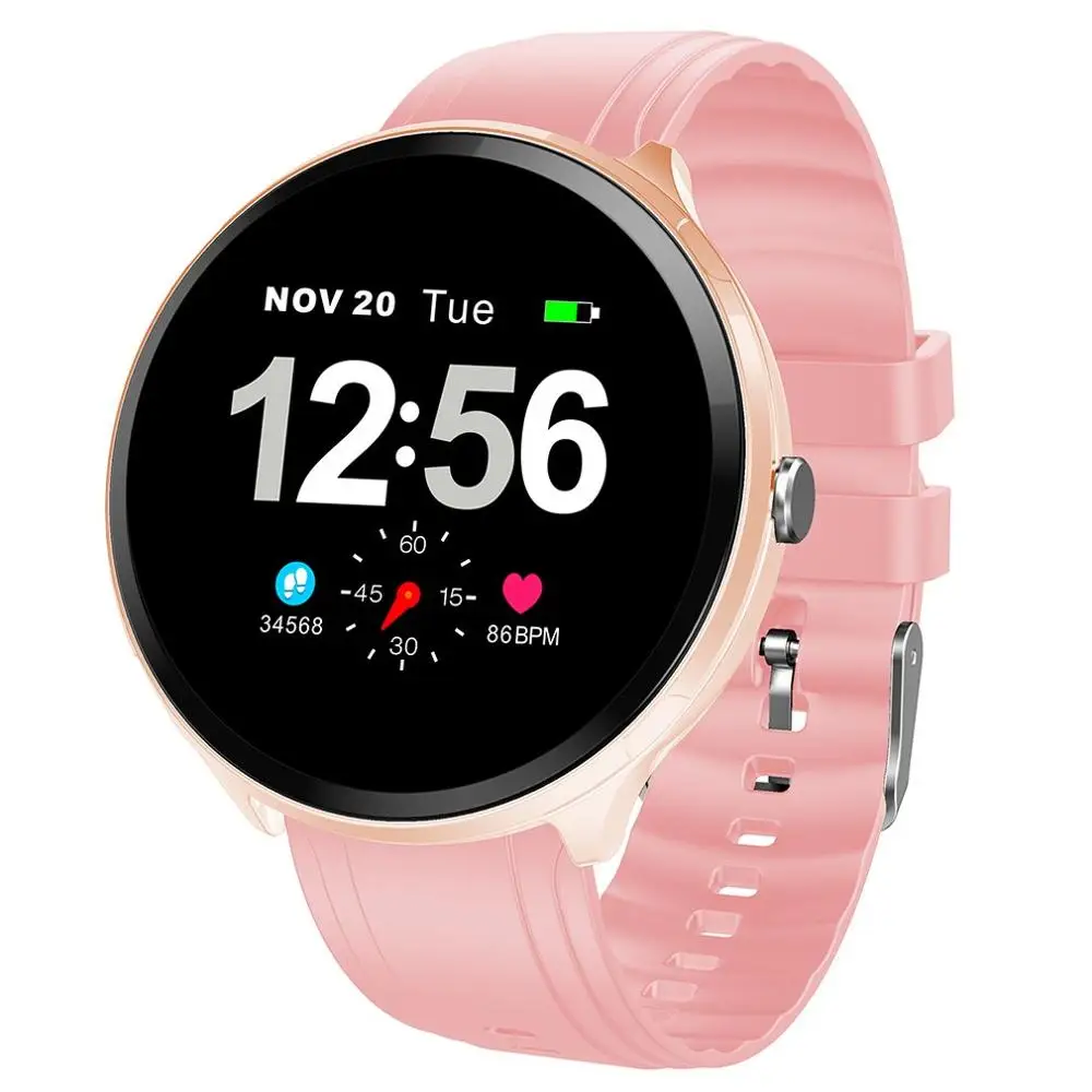 Розовый Touch Screen Smart Bracelet Heart Rate Sleep Monitoring Bracelet Call Reminder Smart Band Watch - Цвет: Розовый