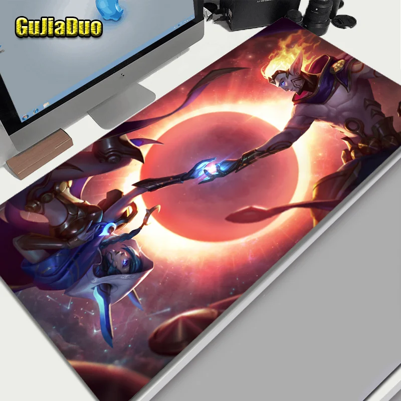 Большой игровой коврик для мыши League of Legends xaya и Rakan Настольный ноутбука аксессуары