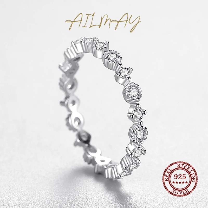Silver Rings Silver Ring Ailmay Simple Stackable Finger Ring For Women
