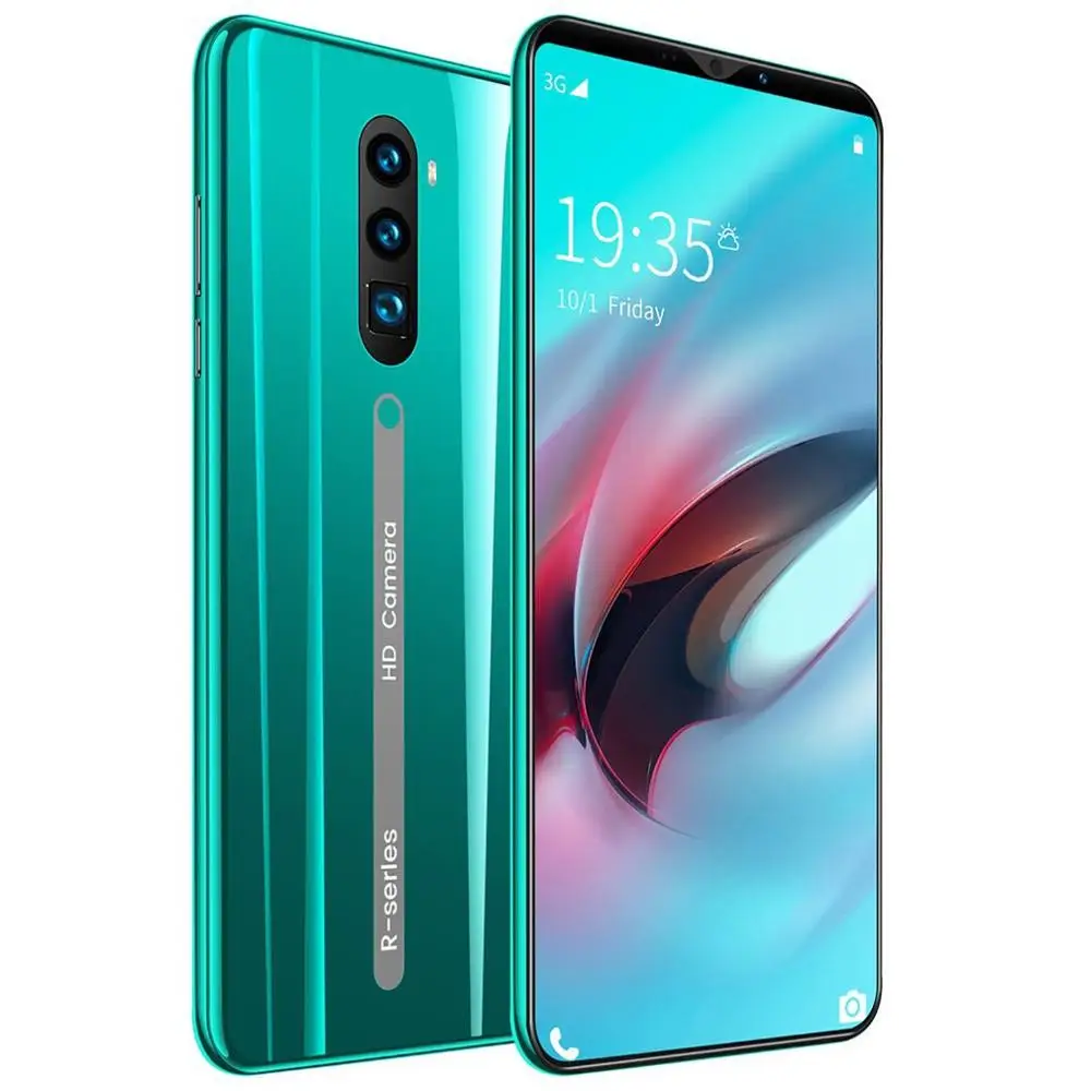 2020 новый телефон Rino3 Pro экран 5 8 дюйма Android фиолетовый в форме капли воды смартфон
